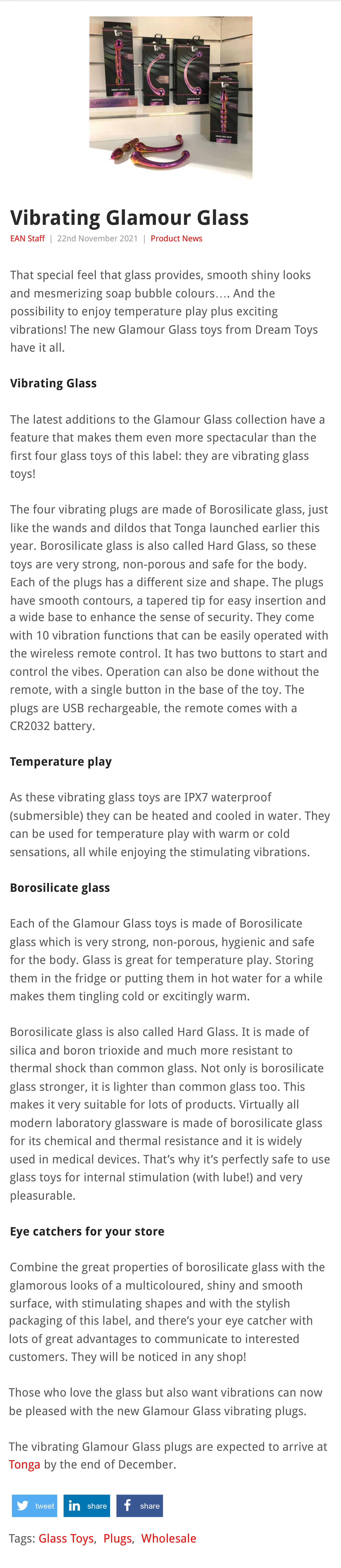 2021-11 EAN Online - Vibrating Glamour Glass